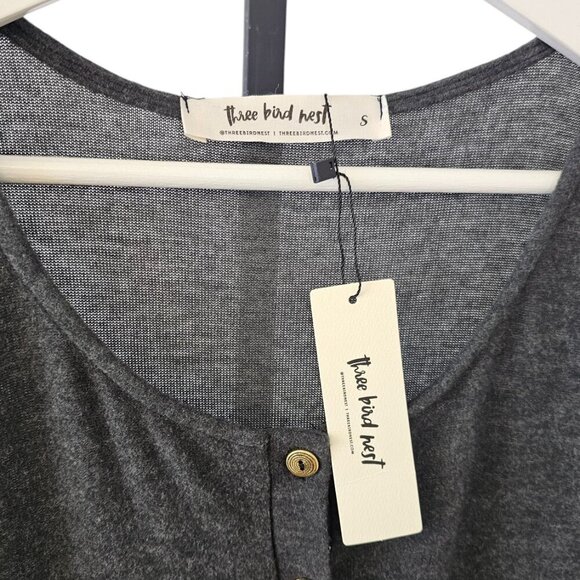 Three Bird Nest Womens Simply Comfort Jumpsuit, Boho, Wide Leg, Grey, Small - Picture 8 of 11